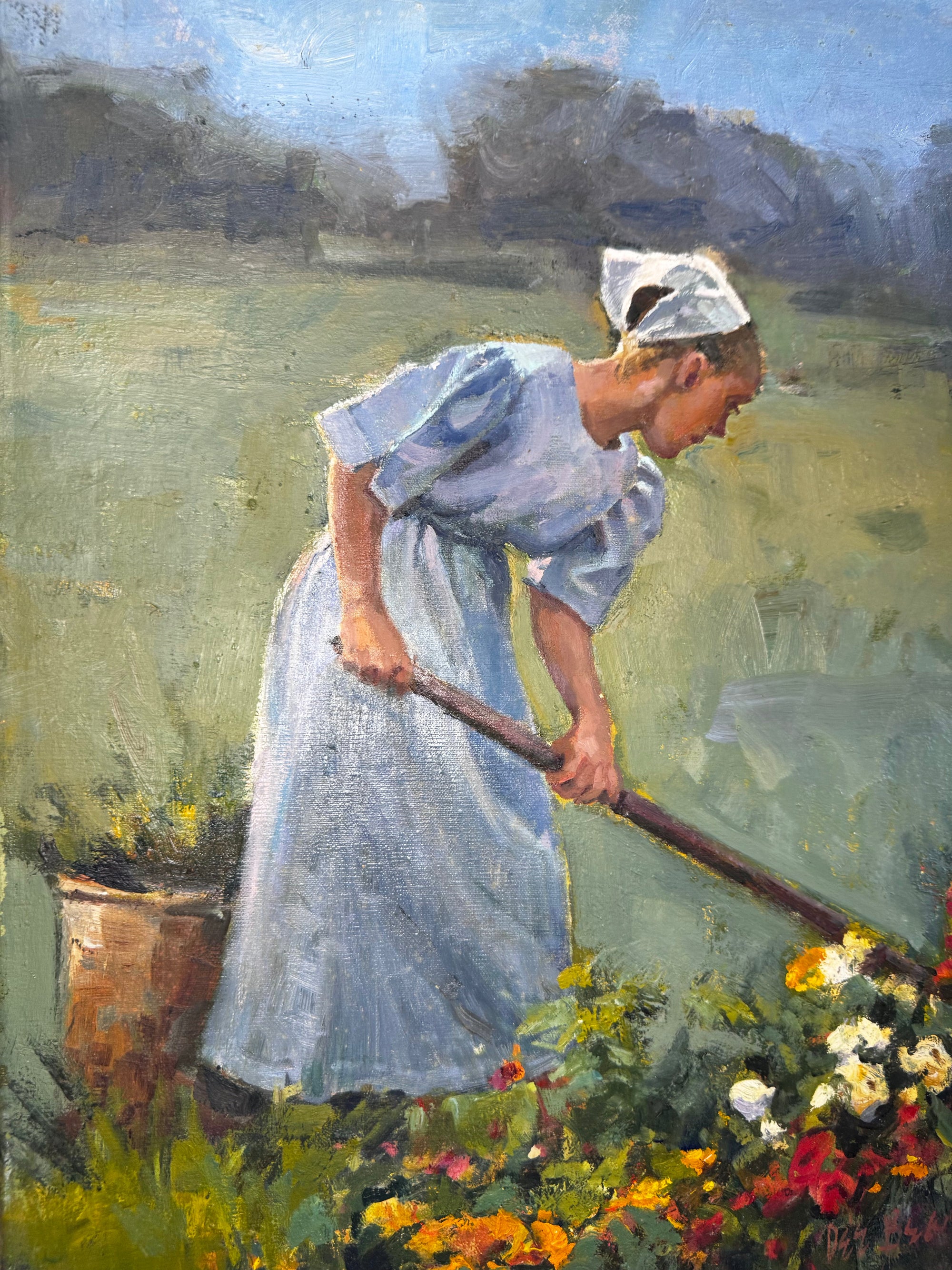 Sixty Nine gallery wrap canvas artwork by John Beard Collection showing a richly textured plein air painting