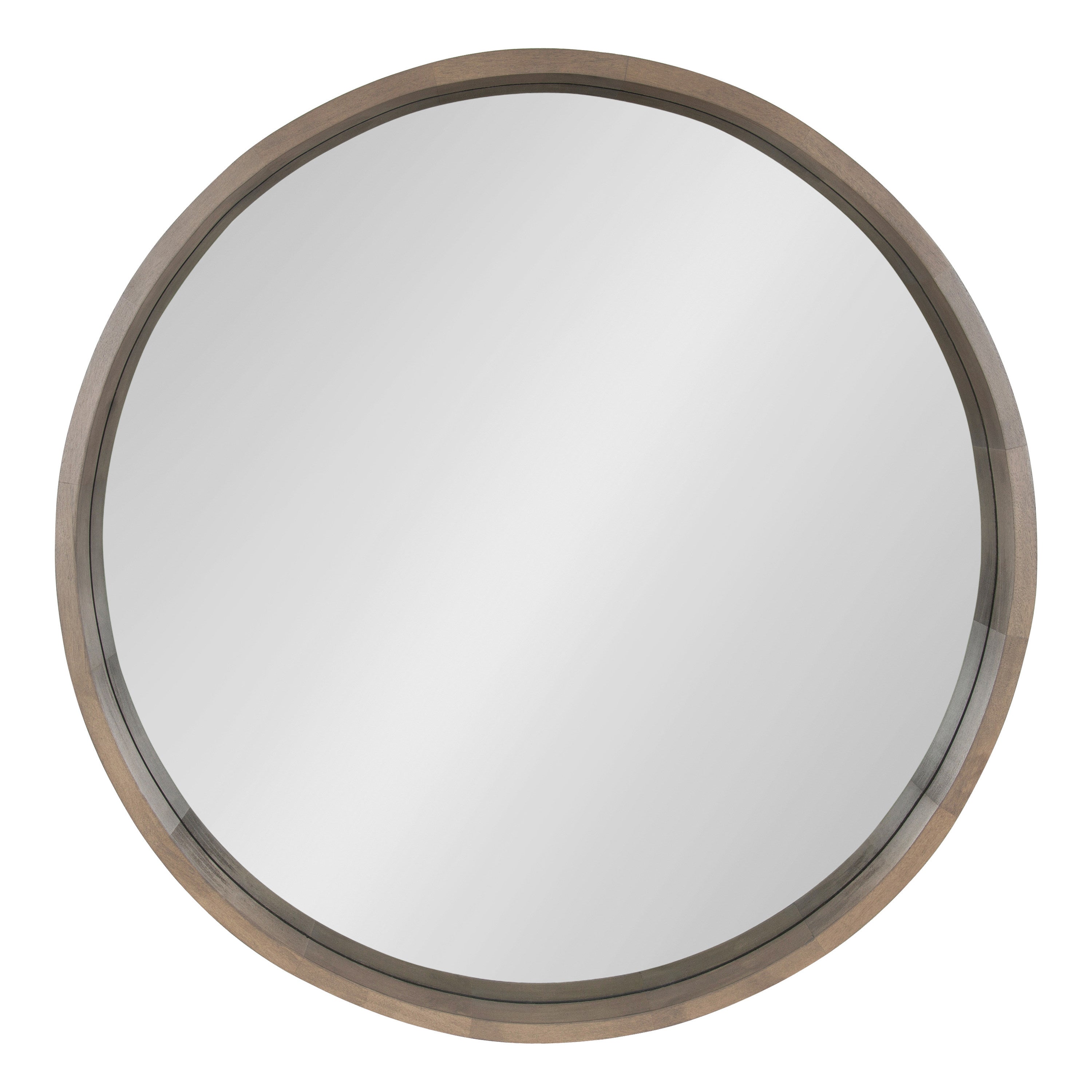 Hutton Round Wood Wall Mirror
