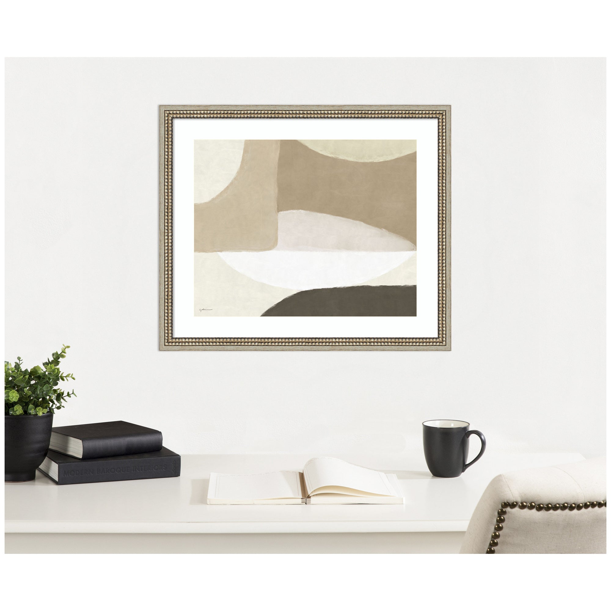 Abstract Neutral by Gabrielly Guedes Framed Wall Art Print