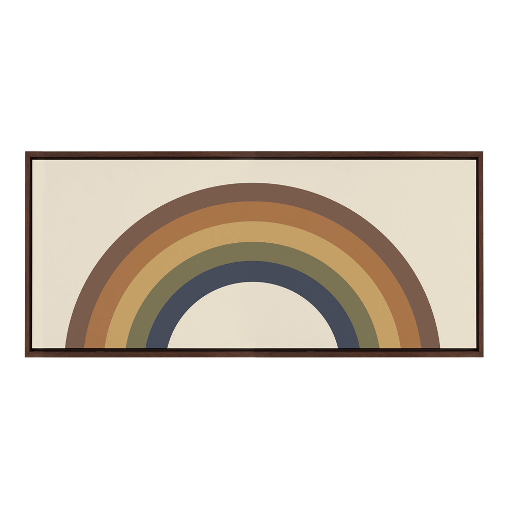 Sylvie Retro Rainbow Framed Canvas by The Creative Bunch Studio by kateandlaurel - main product image for Resin Society