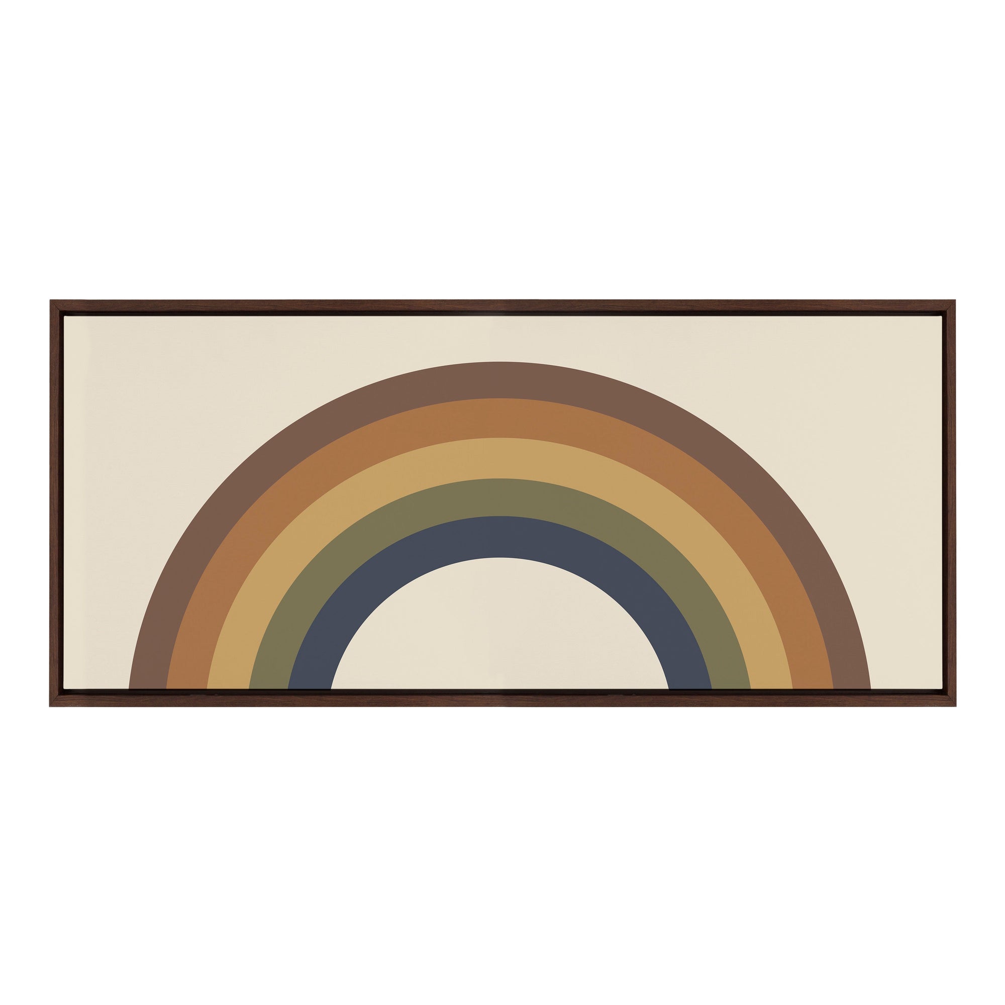 Sylvie Retro Rainbow Framed Canvas by The Creative Bunch Studio by kateandlaurel - main product image for Resin Society