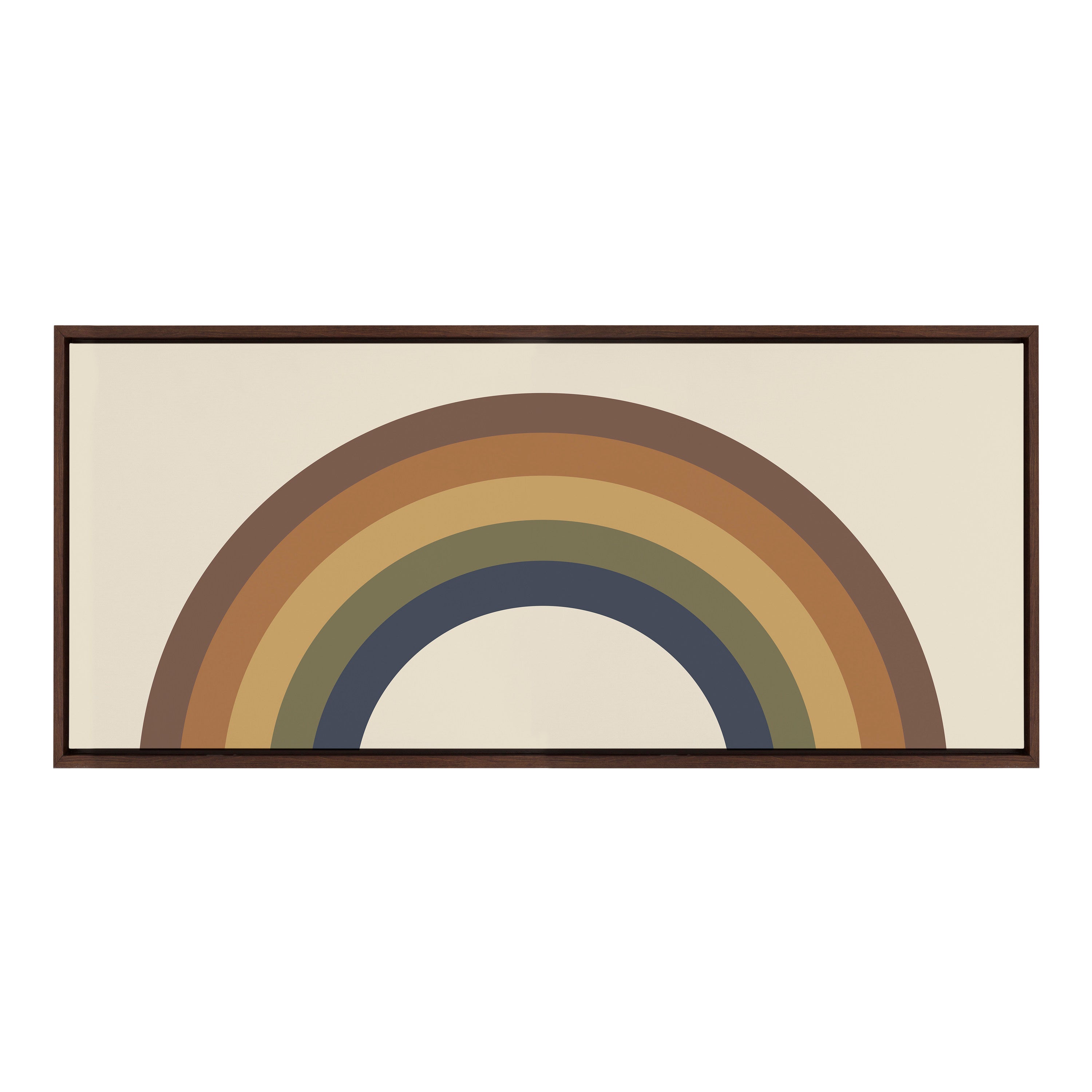 Sylvie Retro Rainbow Framed Canvas by The Creative Bunch Studio by kateandlaurel - main product image for Resin Society