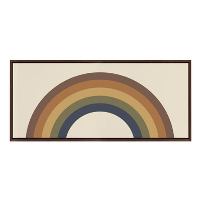 Sylvie Retro Rainbow Framed Canvas by The Creative Bunch Studio by kateandlaurel - main product image for Resin Society