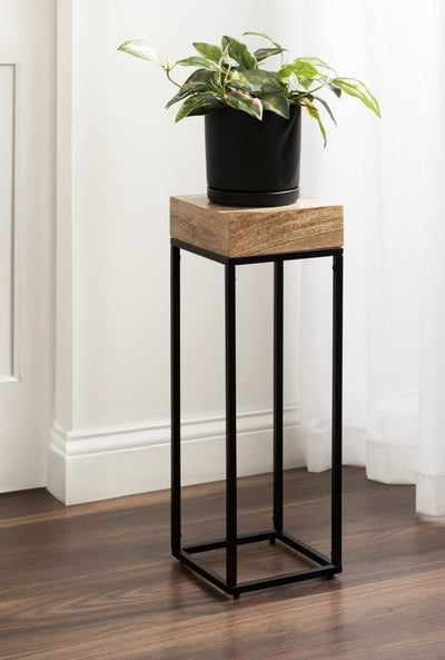 Karlsen Wood and Metal Slim Side Table
