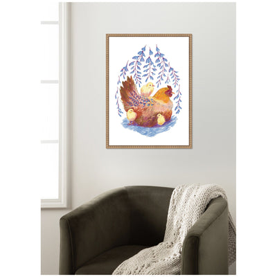 Whisteria Hen by Lucia Gianello Framed Canvas Wall Art Print