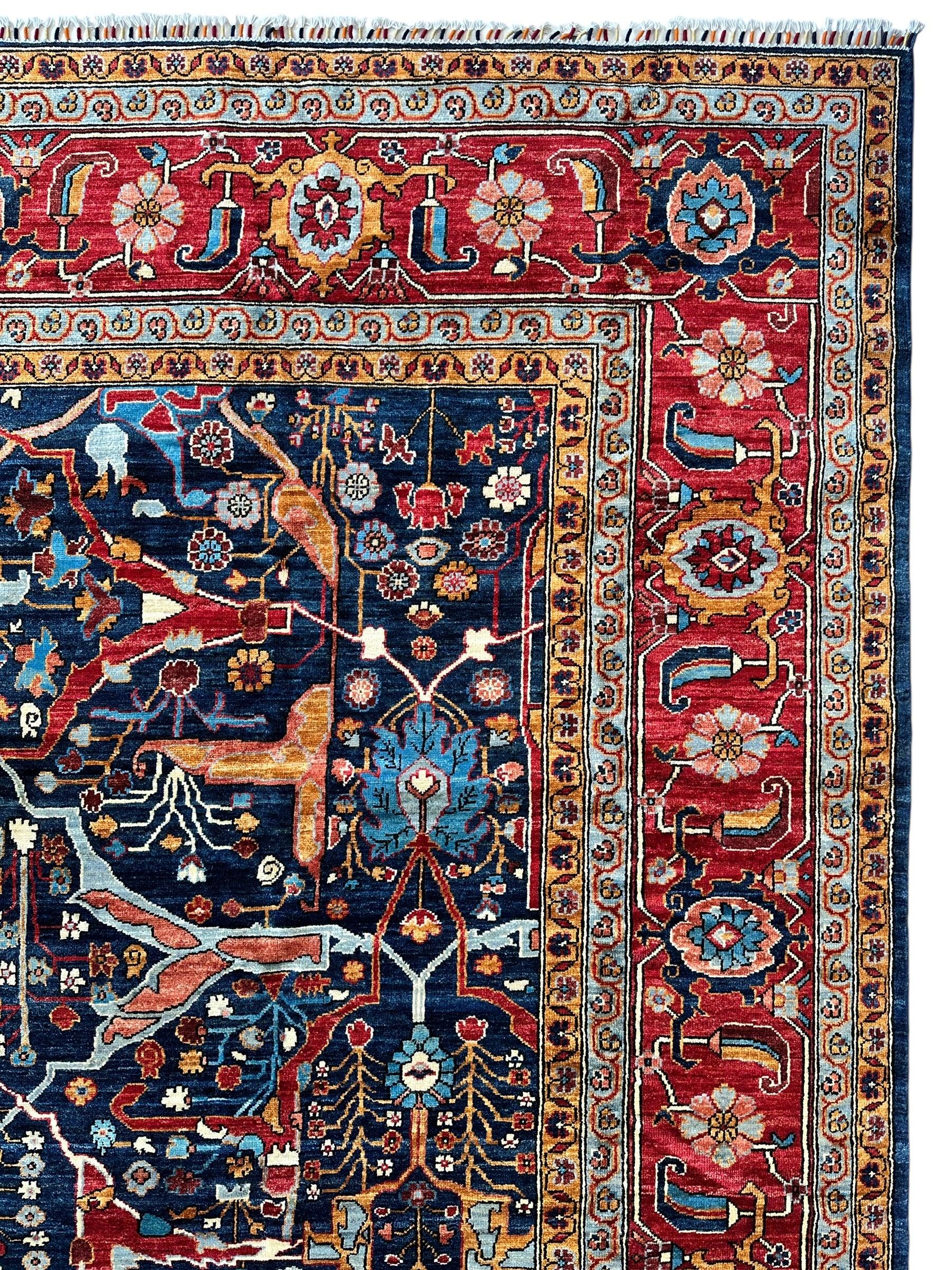 Hand-Knotted Afghani Bidjar Wool Rug – 9’x12’ – Intricate Geometric & by Rugistan - product image 11 for Resin Society