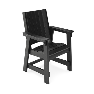 SoPoly Callaway Outdoor Dining Chair in multiple colors on a patio
