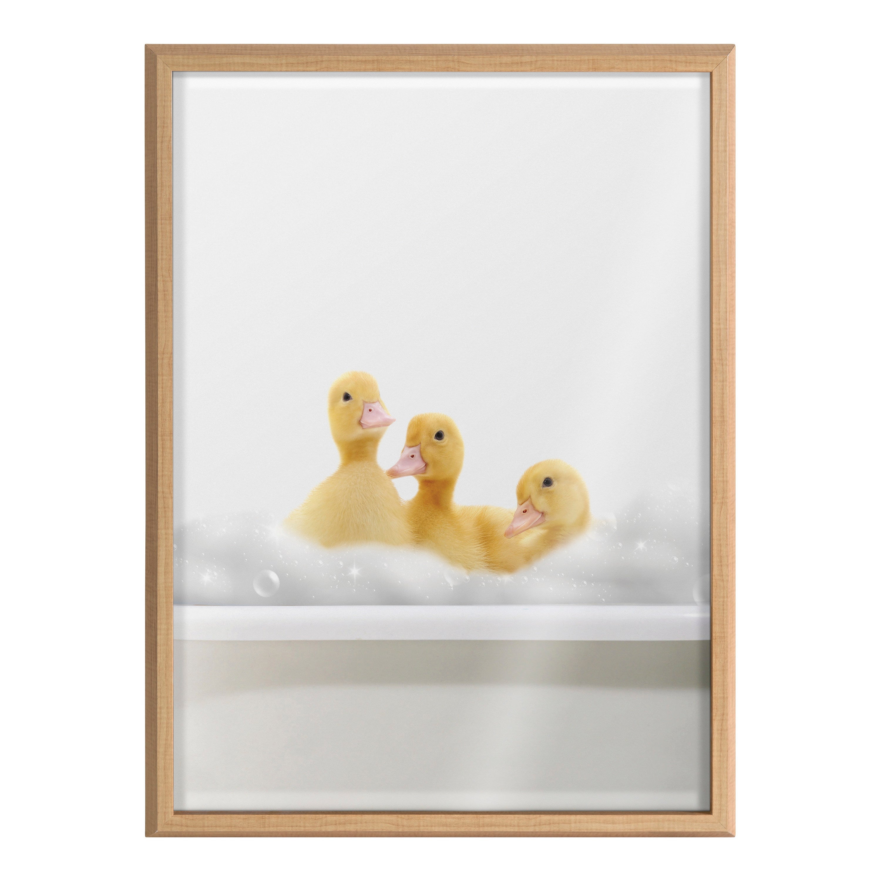 Blake Bathroom Bubble Bath 3 Ducks Framed Printed Glass by The Creative by kateandlaurel - product image 2 for Resin Society