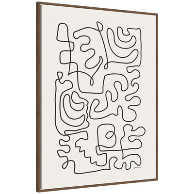 Connected Lines by Gabrielly Guedes Framed Canvas Wall Art Print