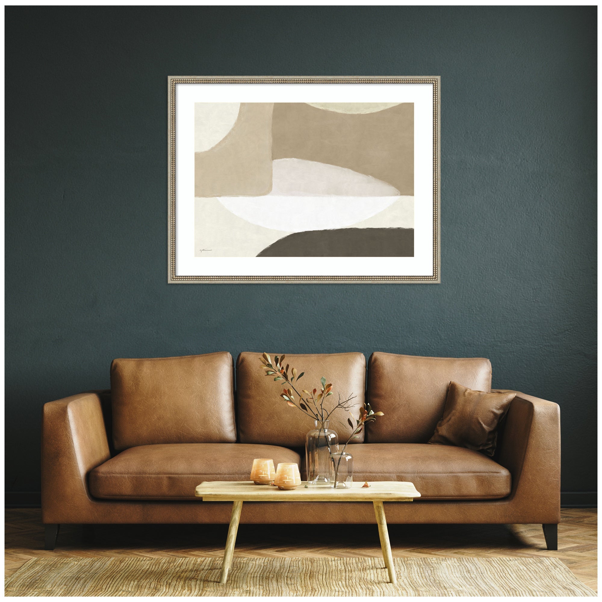 Abstract Neutral by Gabrielly Guedes Framed Wall Art Print