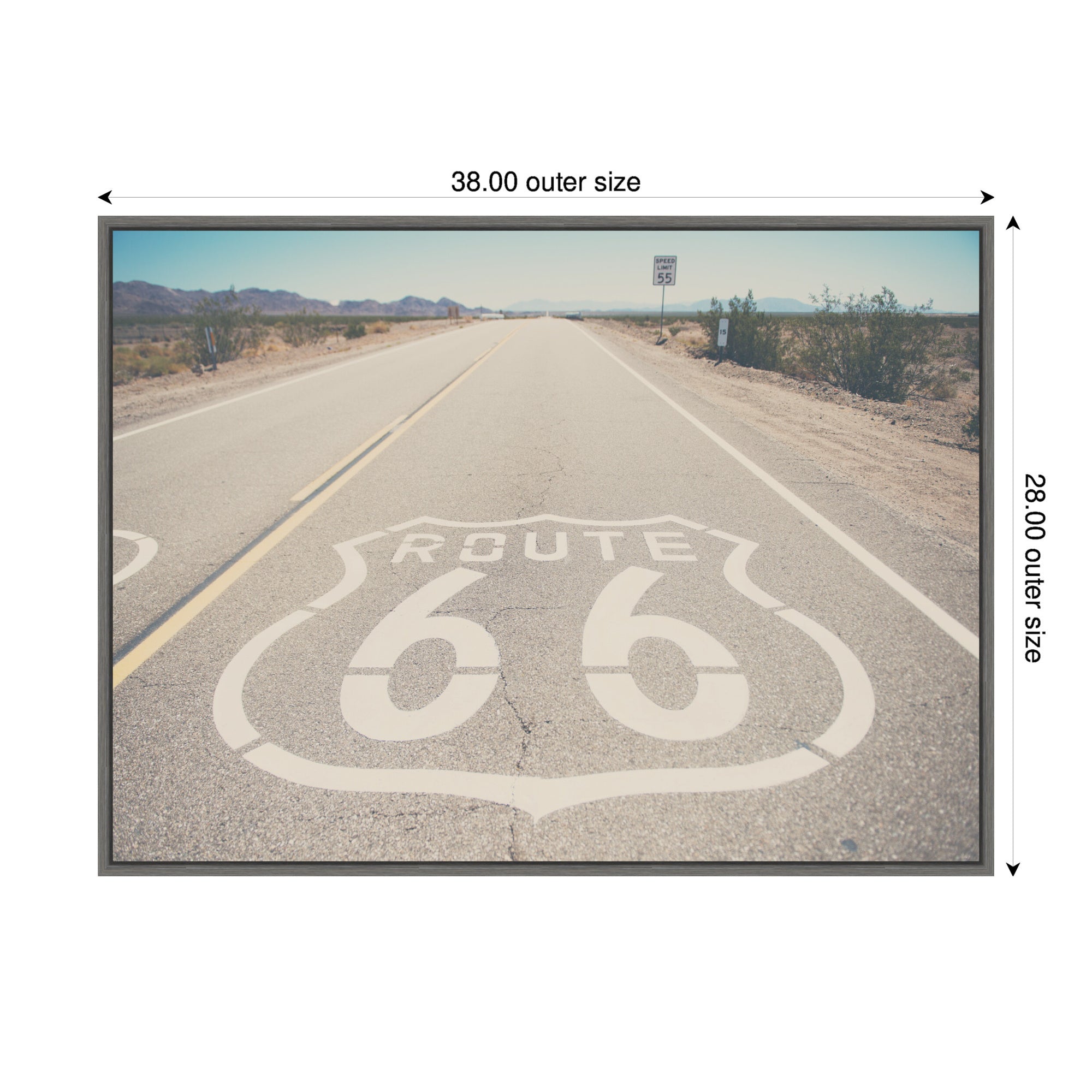 Sylvie Route 66 Framed Canvas by Laura Evans