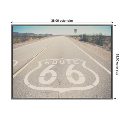 Sylvie Route 66 Framed Canvas by Laura Evans