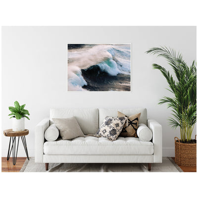 Sylvie Crashing Waves on the Portuguese Coast Framed Canvas by Michael Schauer