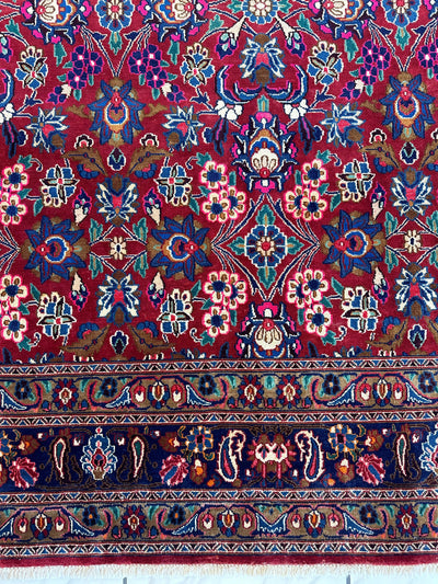 Persian Mashhad I Fine Allover Rug Wool 7 x 10 by Rugistan - product image 8 for Resin Society