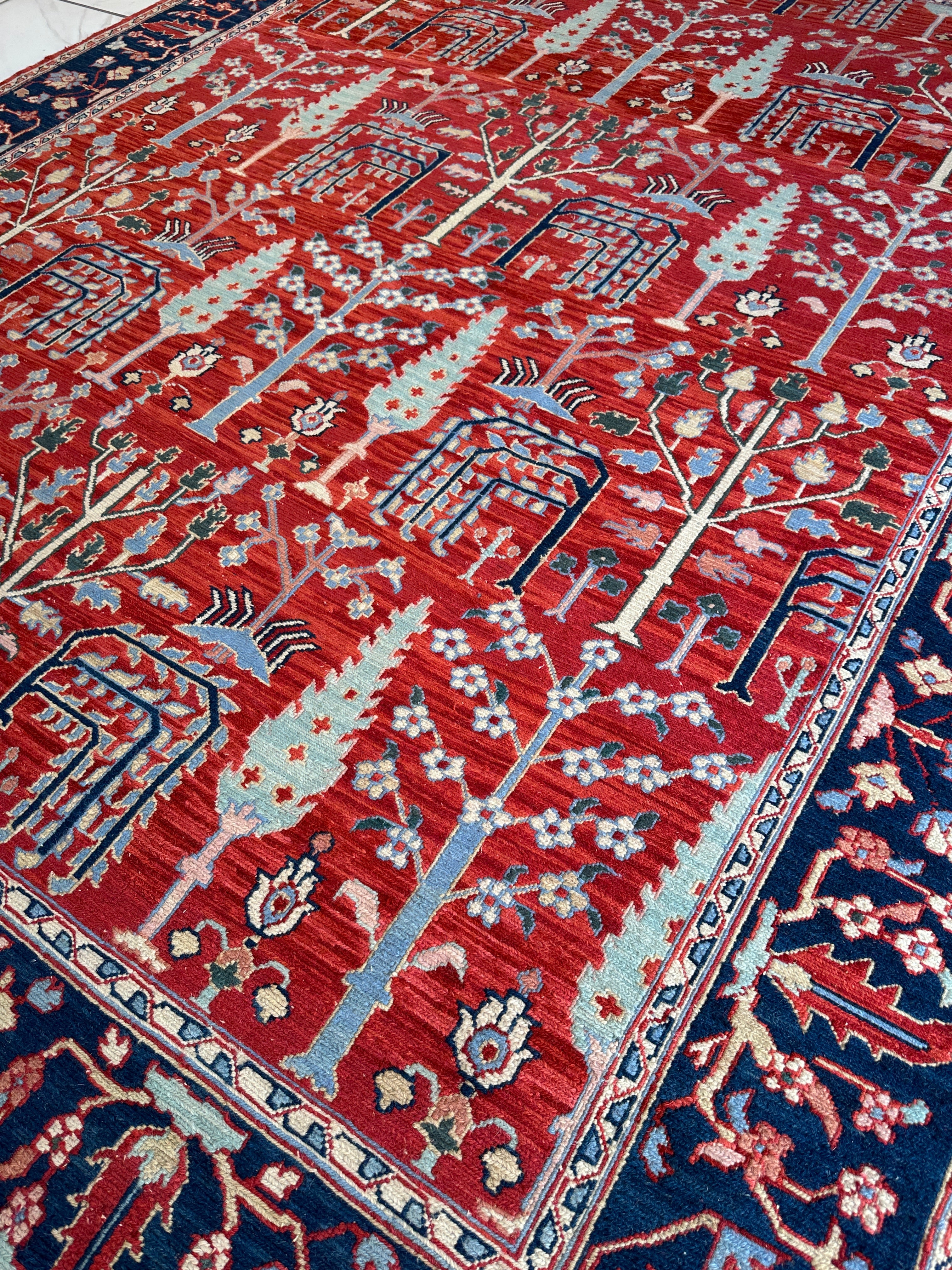 Handwoven Soumak Multicolor Wool Area Rug – 8’ x 10’ by Rugistan - product image 6 for Resin Society