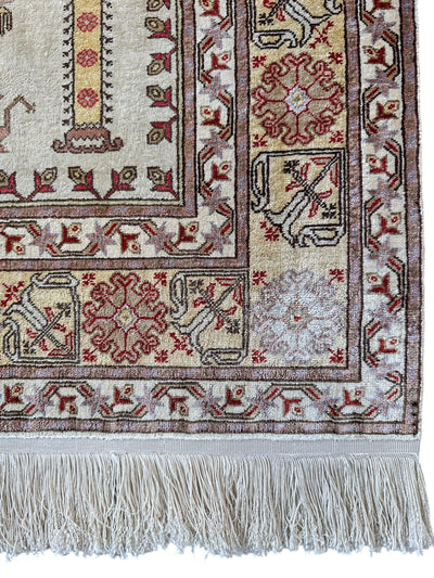 Luxurious Hand-Knotted Pure Silk Turkish Kayseri Rug – Intricate Floral by Rugistan - product image 3 for Resin Society