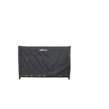 Woodhaven Full Firewood Rack Cover with zipper closure protecting stacked firewood outdoors
