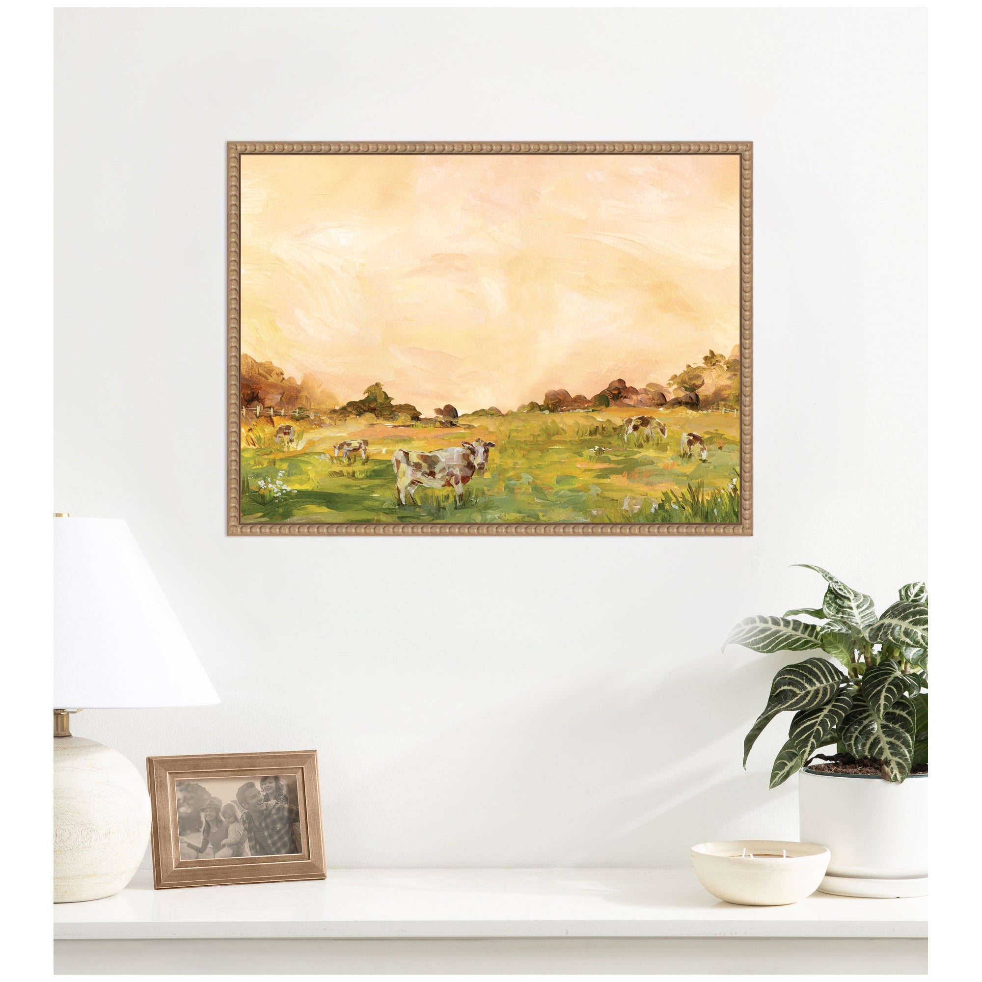 AQ Cows by Annie Quigley Framed Canvas Wall Art Print