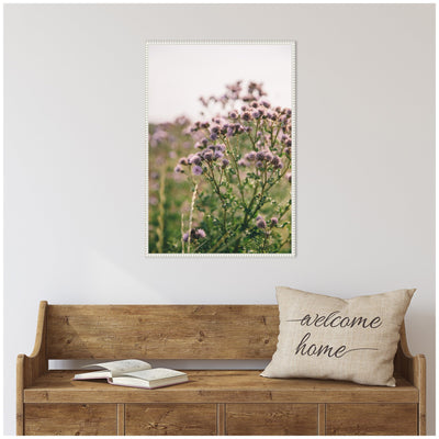 Sylvie Soft Purple Flower Blooms Framed Canvas by Patricia Hasz