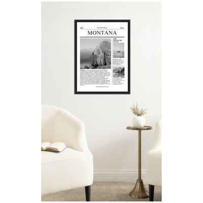 Montana Article by Megan Ryan Framed Canvas Wall Art Print