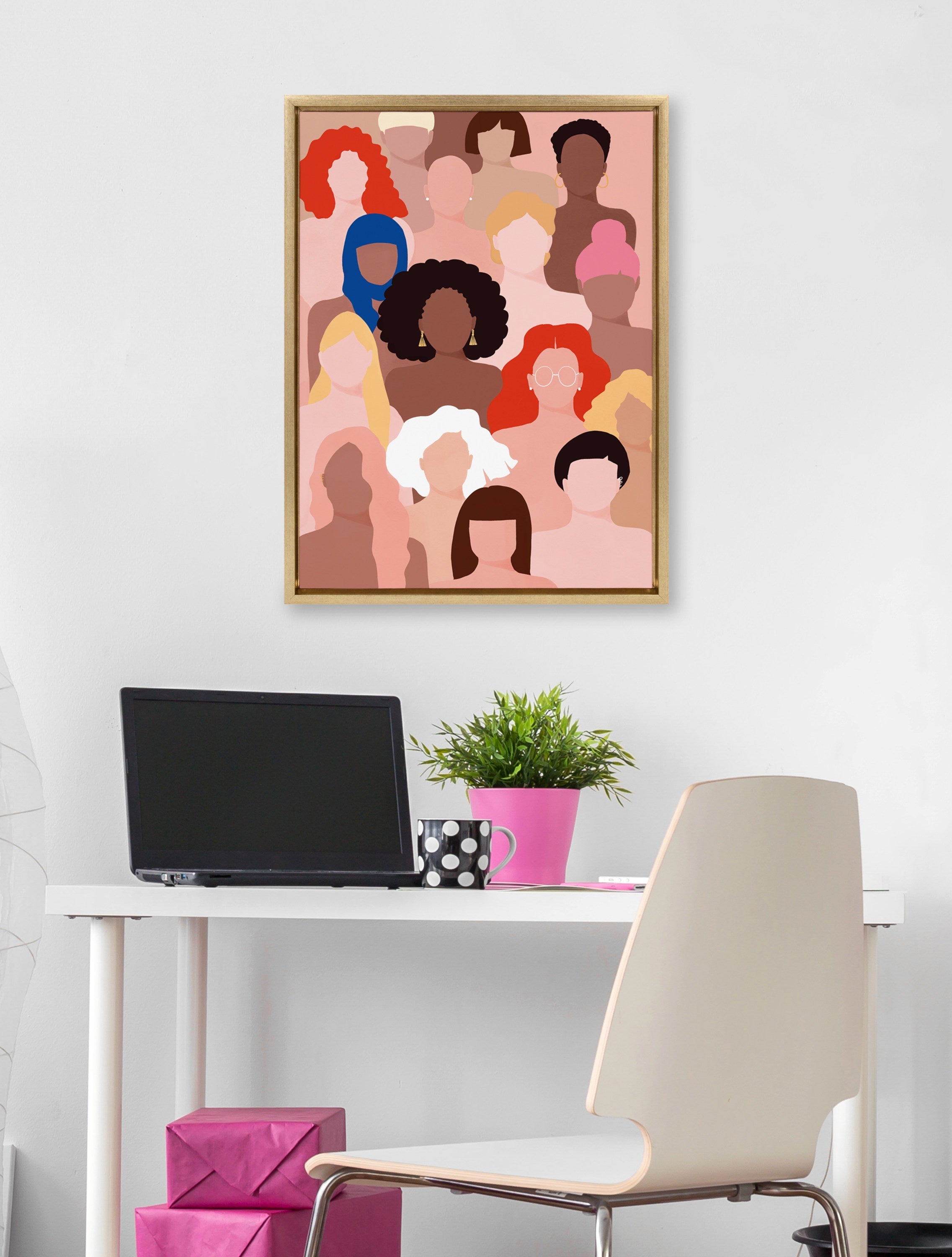 Sylvie Who Run The World Framed Canvas by kateandlaurel - product image 3 for Resin Society