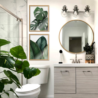 Blake Monstera leaves Framed Printed Glass by Amy Peterson Art Studio by kateandlaurel - product image 8 for Resin Society