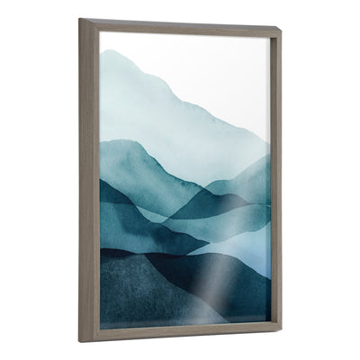 Blake Blue Mountain Range Framed Printed Glass by kateandlaurel - product image 7 for Resin Society