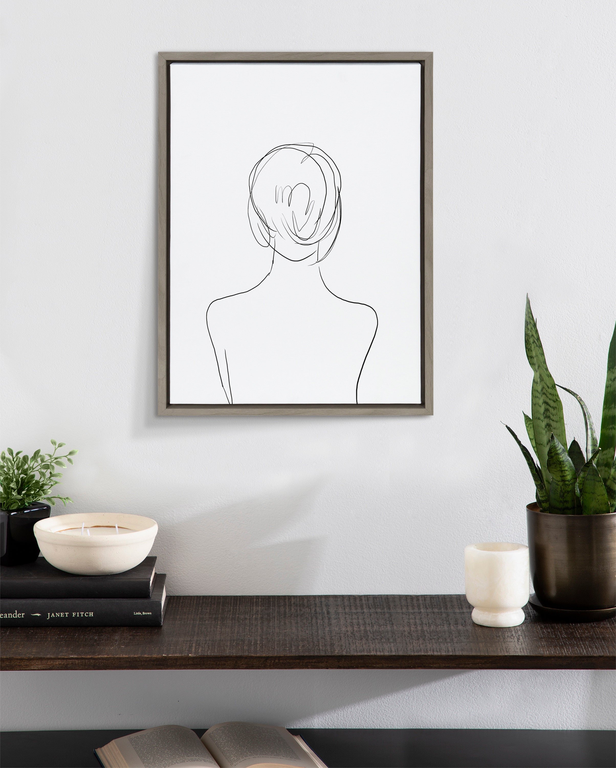 Sylvie Minimalist Woman Framed Canvas by kateandlaurel - product image 15 for Resin Society