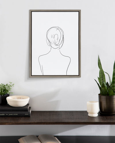 Sylvie Minimalist Woman Framed Canvas by kateandlaurel - product image 15 for Resin Society