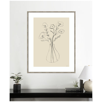 Floral Vase by Gabrielly Guedes Framed Wall Art Print