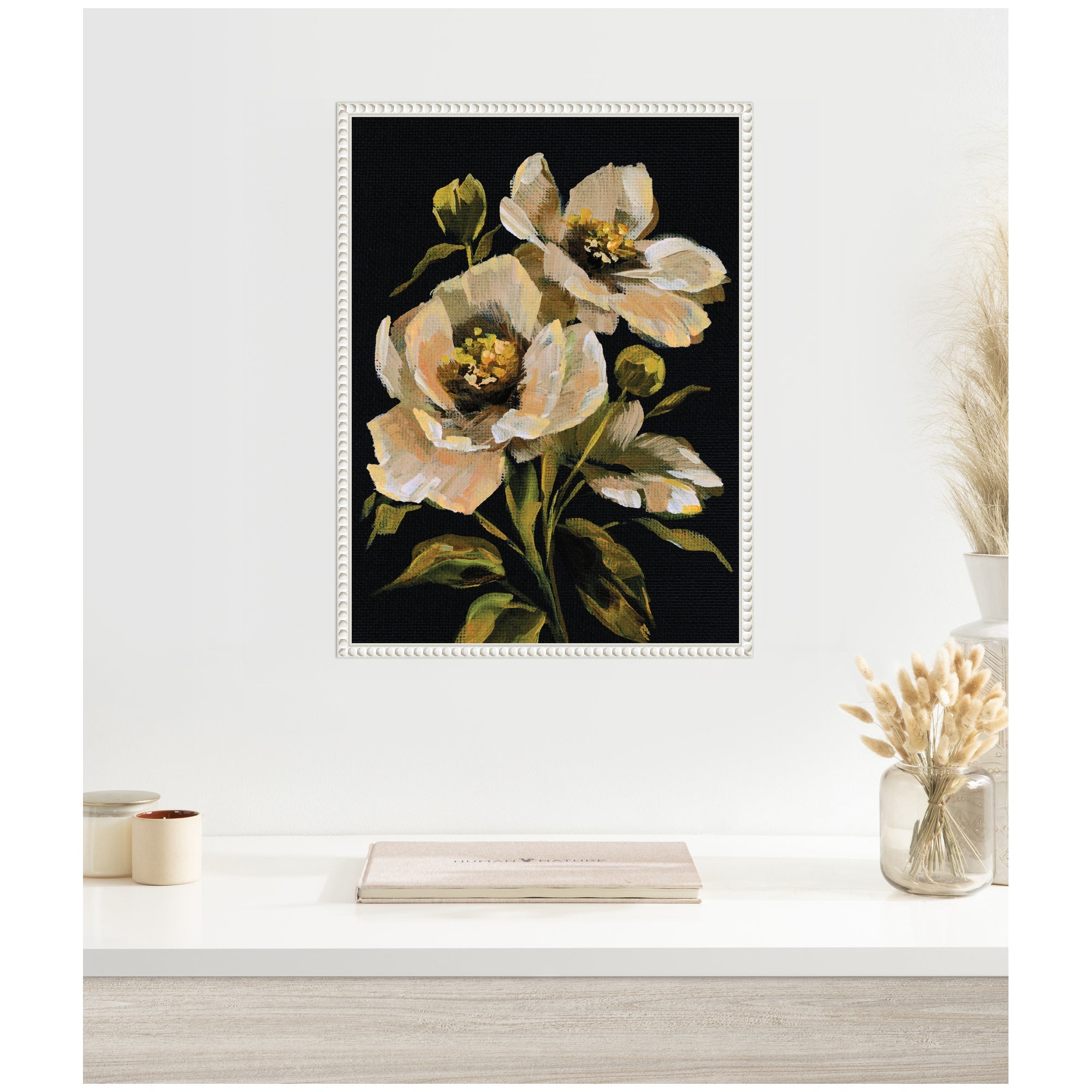 Sylvie Moody Floral 8 Framed Canvas by Annie Quigley