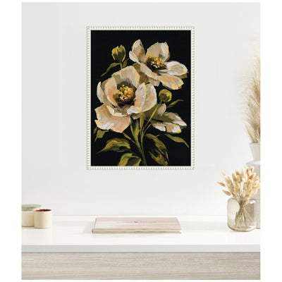 Sylvie Moody Floral 8 Framed Canvas by Annie Quigley