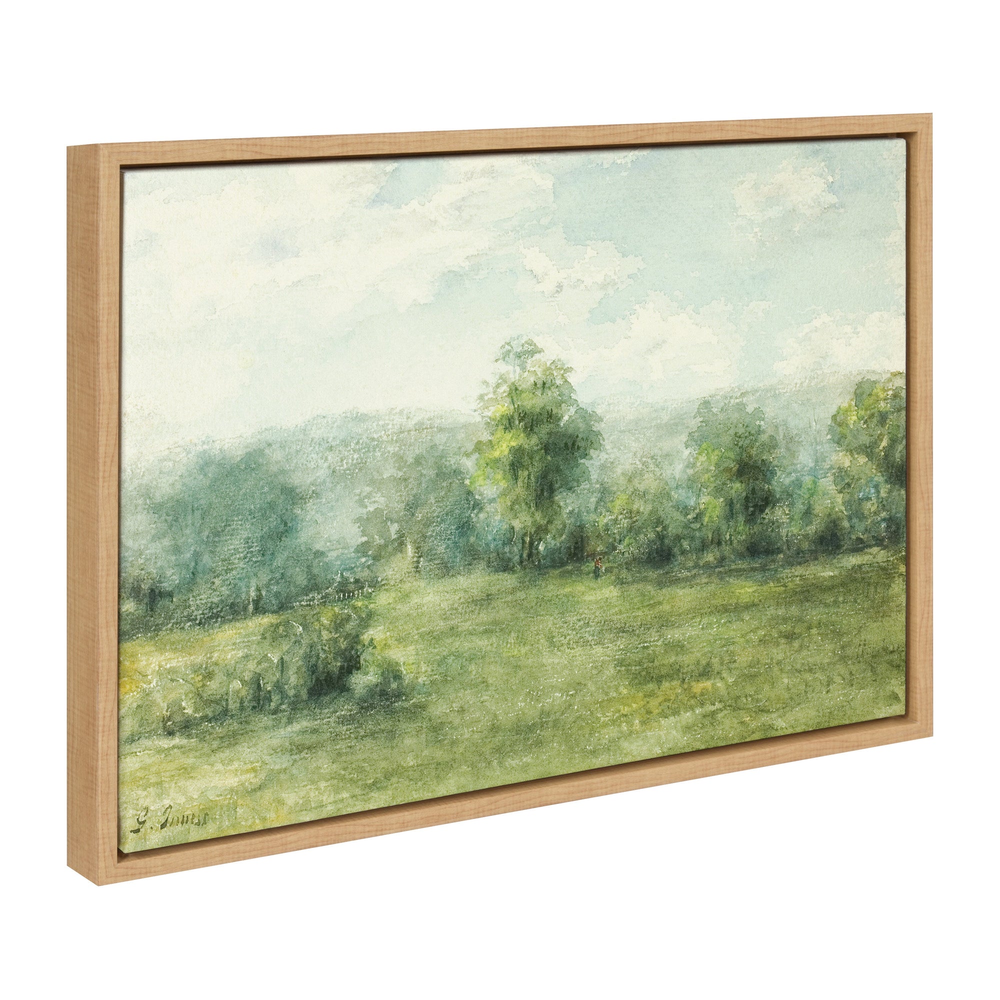 Sylvie George Inness Landscape Framed Canvas by The Art Institute of by kateandlaurel - main product image for Resin Society