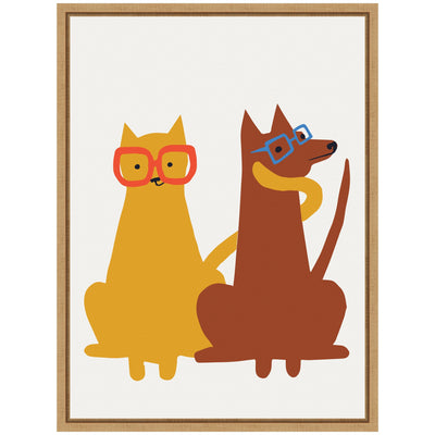 Sylvie Farm Cat Dog Framed Canvas by Hannah Beisang
