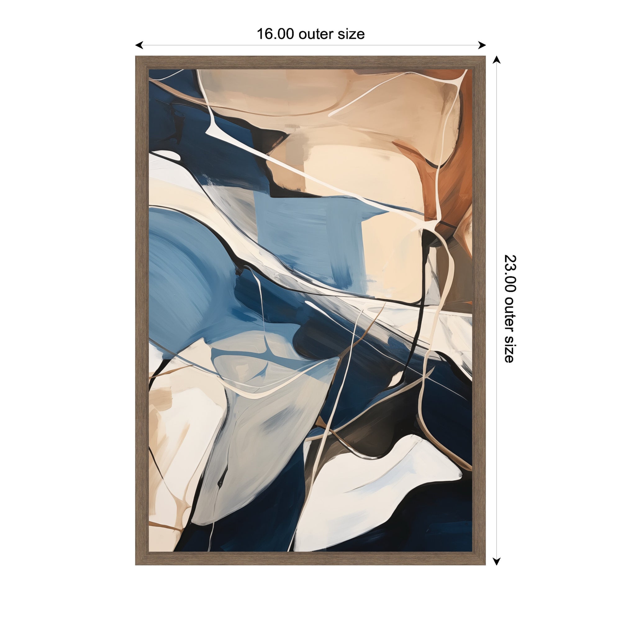 Abstract Fluid Movement by The Creative Bunch Studio Framed Canvas Wall Art Print