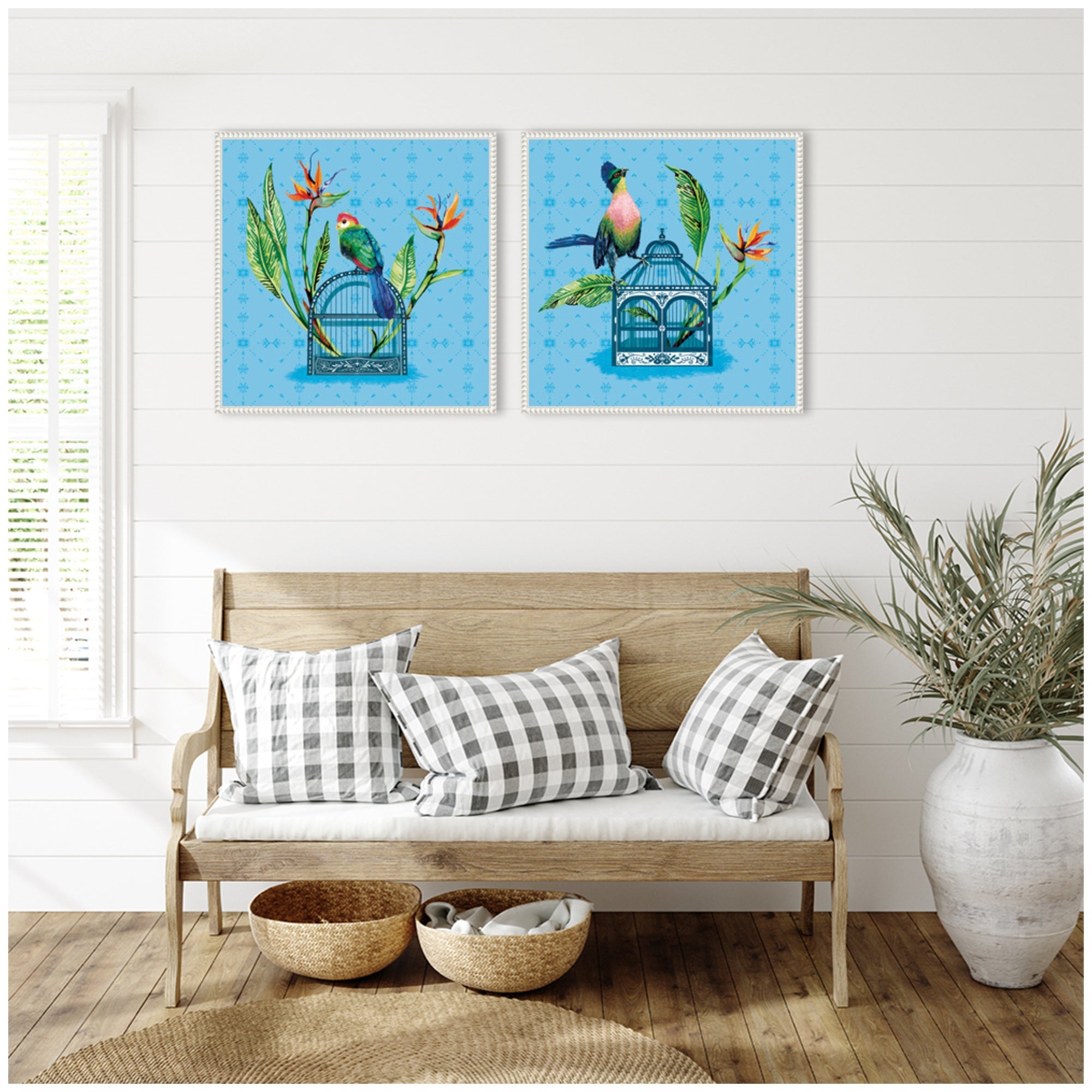 Uncaged No.
1 & No.
2 2 Piece Framed Canvas Wall Art Set by Lucia Gianello