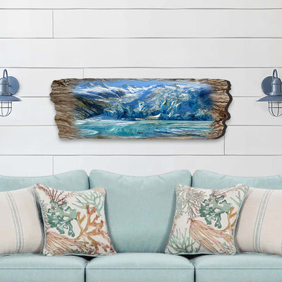 Majestic Glacier Wooden Wall Art by G. DeBrekht Coastal Decor