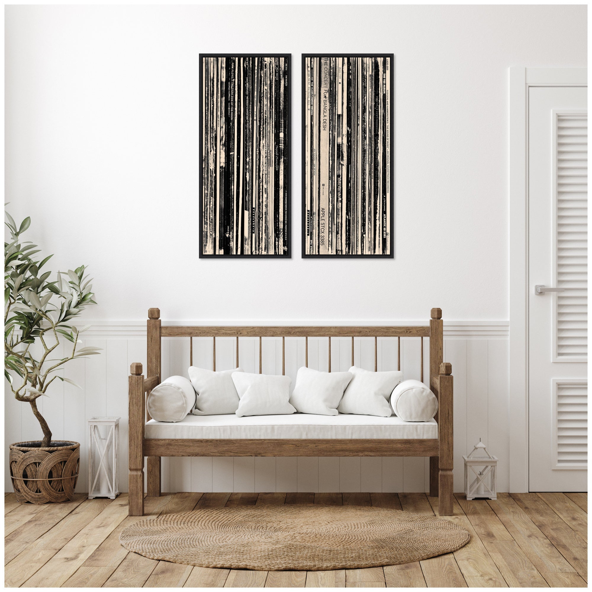 33 RPM Black and White Panel No.
1 & 2 2 Piece Framed Canvas Wall Art Set by Robert Cadloff