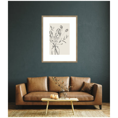 Protea Sketch No.
2 by Sara Berrenson Framed Wall Art Print