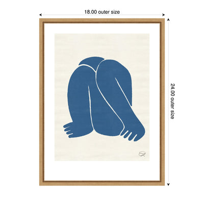 Sylvie Head Down II Royal Framed Canvas by Rocket Jack