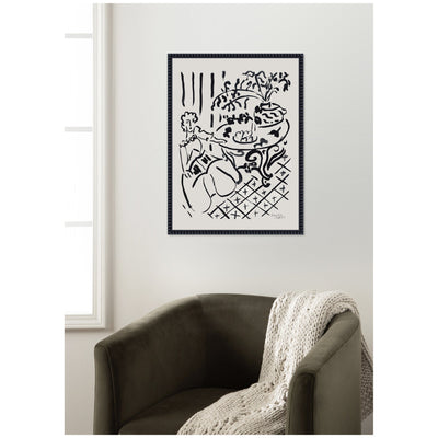 Fille assise a table 1947 Henri Matisse by Nostalgia Prints Framed Canvas Wall Art Print