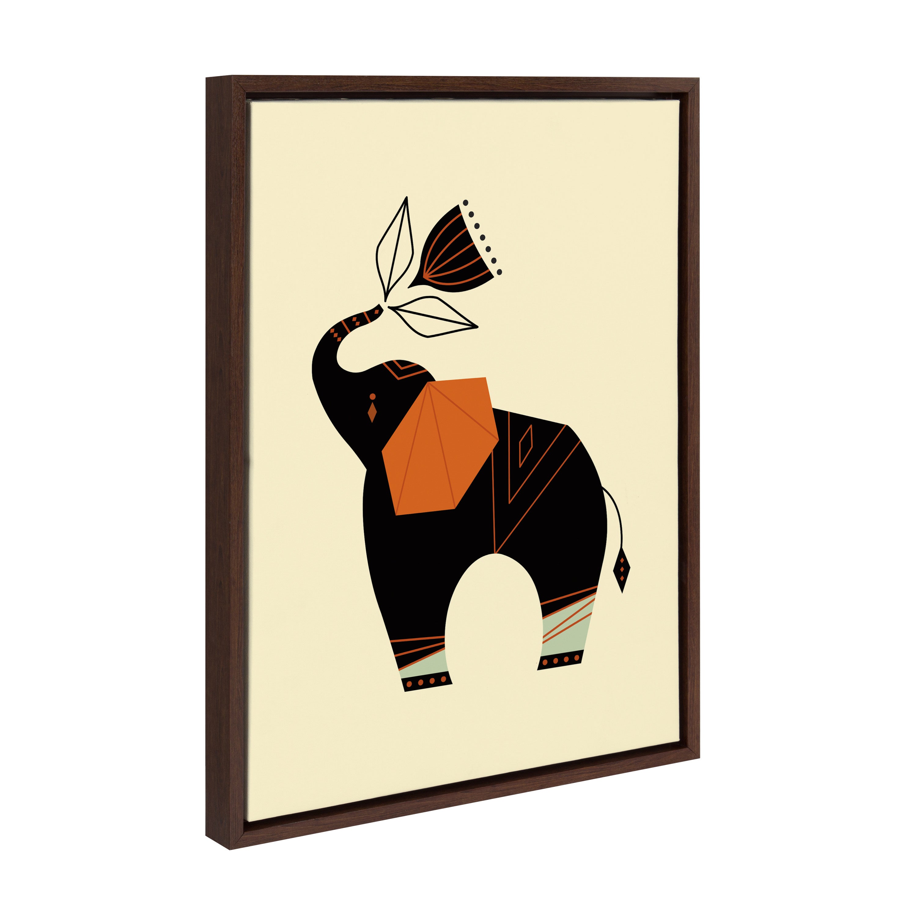 Sylvie Modern Elephant Framed Canvas by kateandlaurel - product image 2 for Resin Society
