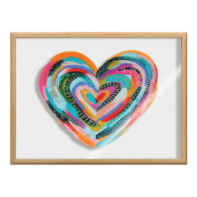 Blake Labyrinth Heart Framed Printed Glass by kateandlaurel - product image 2 for Resin Society