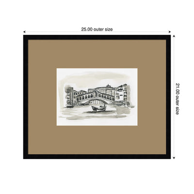 Postcard Venice by Teju Reval Framed Wall Art Print Matted