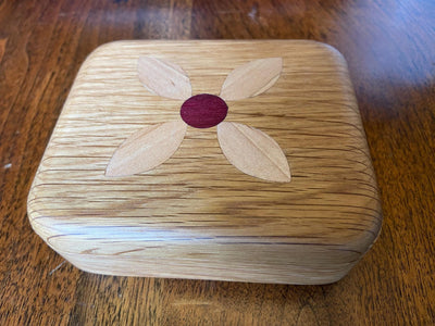 Handcrafted small sliding dovetail box with wooden inlay options