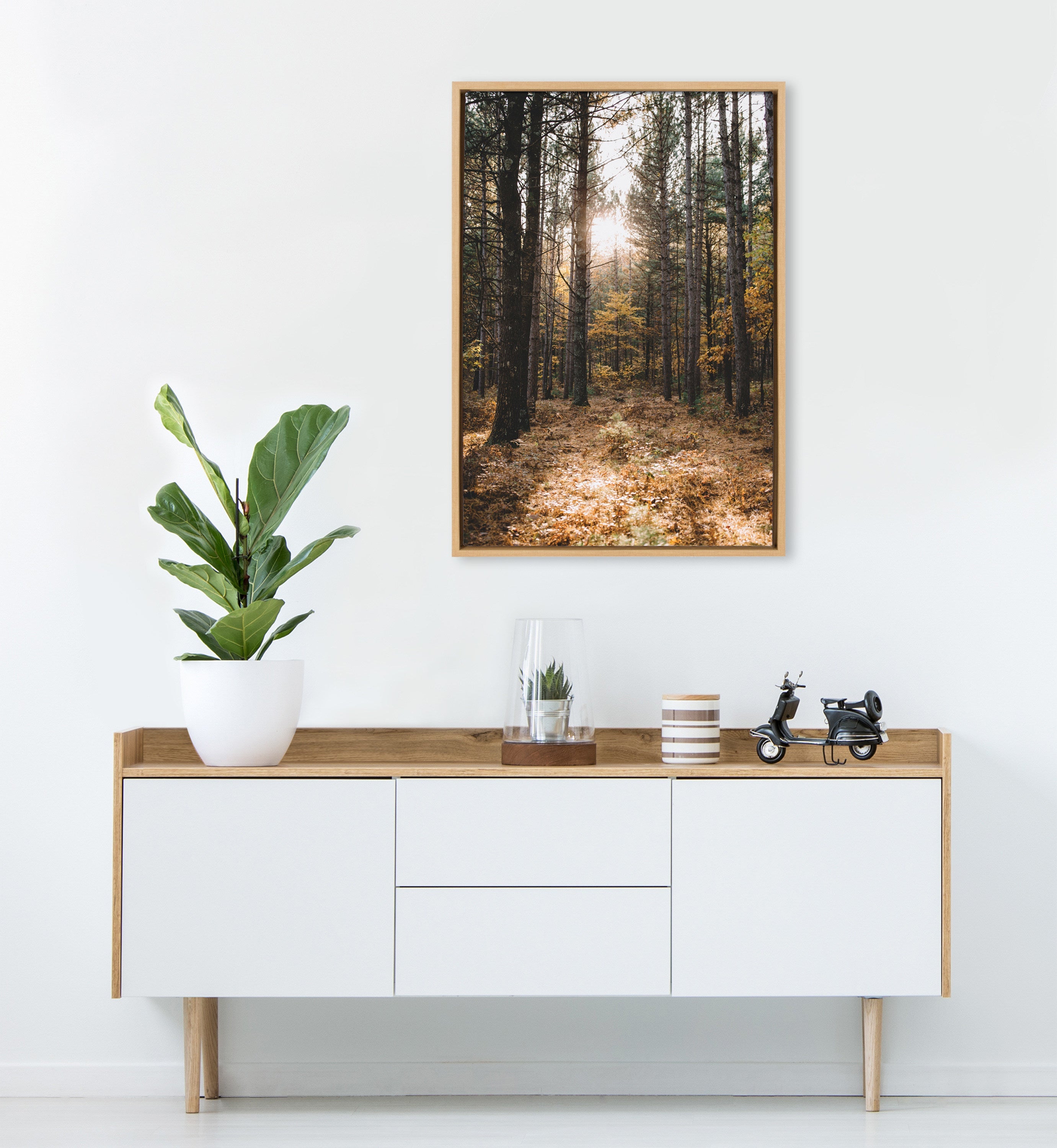 Sylvie A Walk in the Woods Framed Canvas by Patricia Hasz