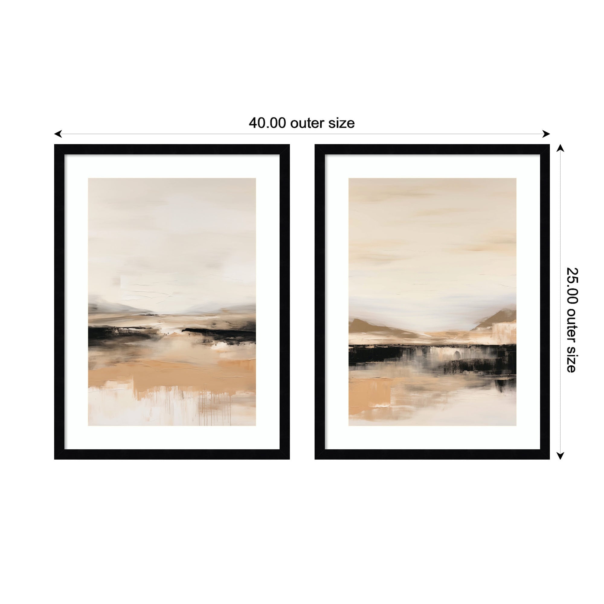 Peaceful Landscape No.
1 & No.
2 2 Piece Framed Wall Art Print Set by Amy Lighthall