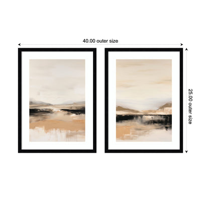 Peaceful Landscape No.
1 & No.
2 2 Piece Framed Wall Art Print Set by Amy Lighthall