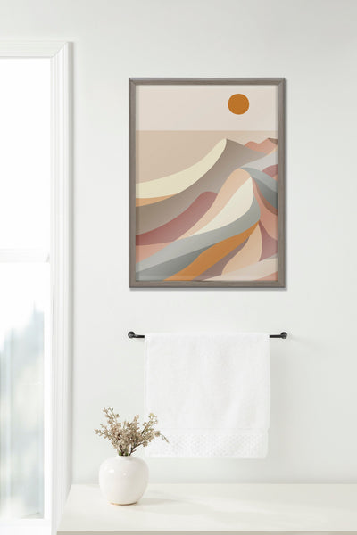 Blake MCM Mountains 1a Framed Printed Glass by kateandlaurel - product image 5 for Resin Society