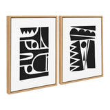 Sylvie Geometric Framed Canvas Set by kateandlaurel - main product image for Resin Society